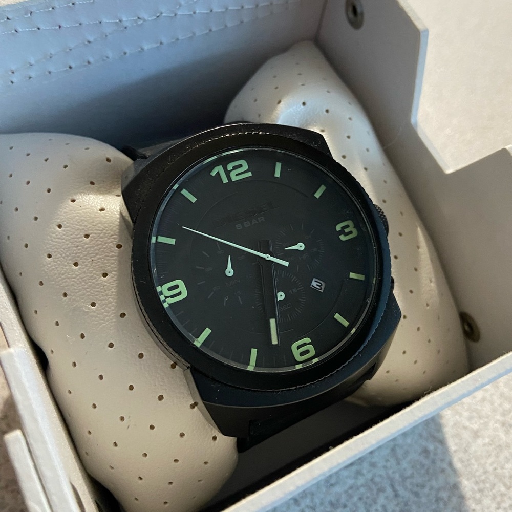 Diesel DZ-4192 Black Rubber Wrist Band Watch
